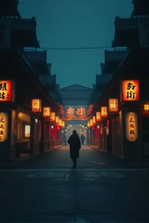 《苔原》剧照，极地苔原上低矮植被与远处缓慢移动的驯鹿群
