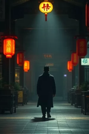 《夜航西飞》剧照，夜空下机翼边缘的航行灯与云层缝隙