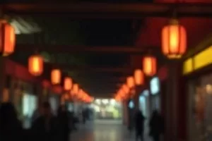 《第七个雨季》剧照，屋檐下连成线的雨滴与湿漉漉的石板路